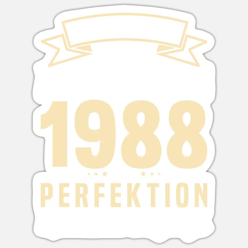 Authentisch seit 1988 Sticker Größe S (10 x 10 cm)