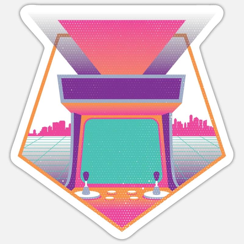 80s Retrogaming Arcade Machine Retro Sticker size S (10 x 10 cm)