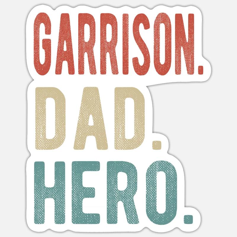 Garnisons-Vater-Held - Sticker Größe S (10 x 10 cm) - Mattweiß