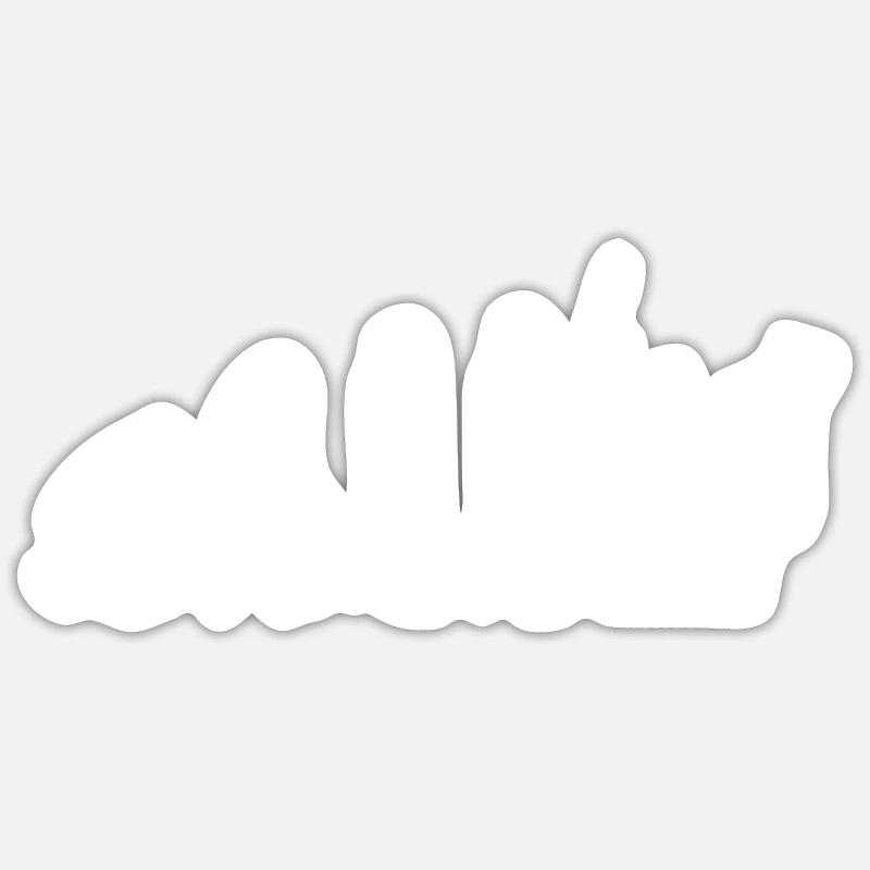 Je fais beaucoup caca - Sticker taille S (10 x 10 cm) - blanc mat