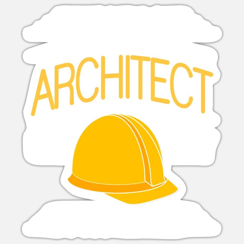 Pourquoi je suis architecte Euh, pourquoi le faites-vous ? Sticker taille S (10 x 10 cm)