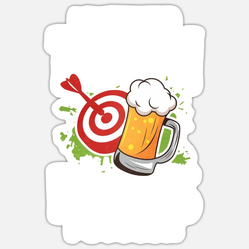 Darts - Sticker size S (10 x 10 cm) - white matte