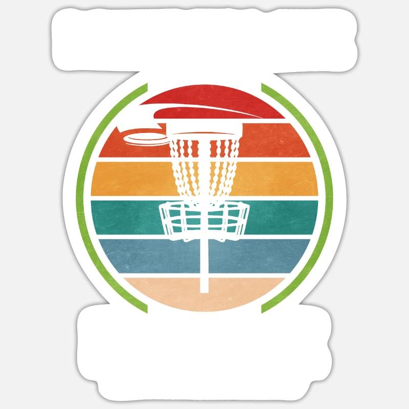Frisbee Golf Disc Golf - Sticker Größe S (10 x 10 cm) - Mattweiß