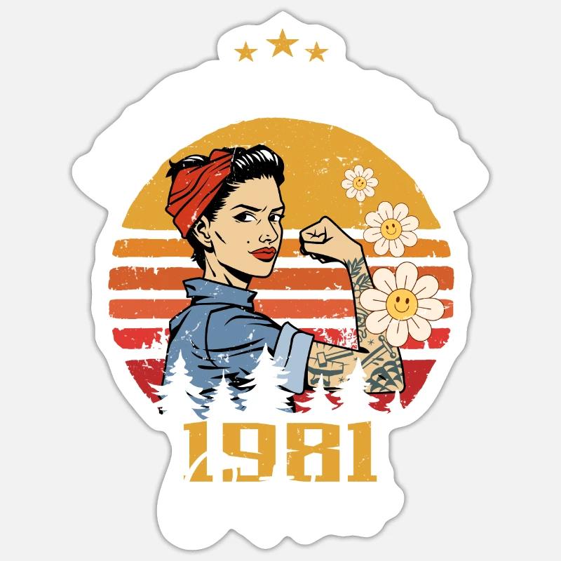 October 1981 born | October 1981 Sticker size S (10 x 10 cm)