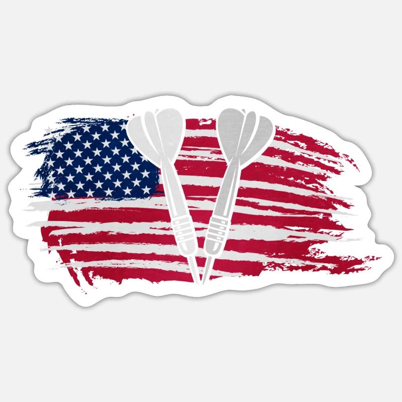 Darts - Sticker size S (10 x 10 cm) - white matte