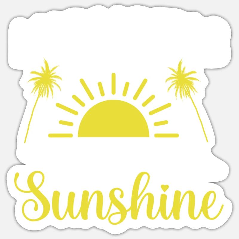 summer Typography - Sticker Größe S (10 x 10 cm) - Mattweiß