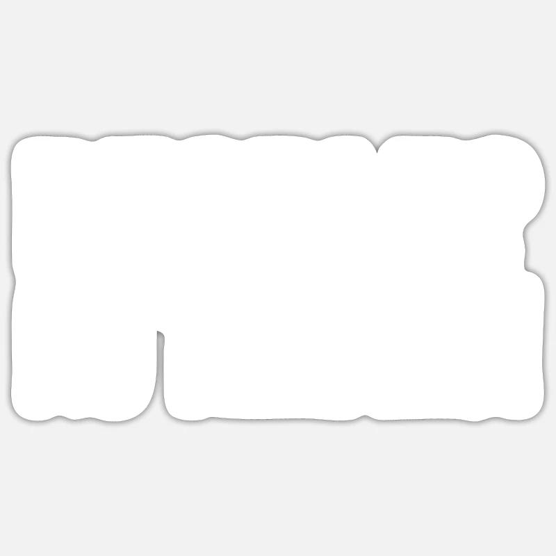 Misanthrope Antisocial Introverti - Sticker taille S (10 x 10 cm) - blanc mat