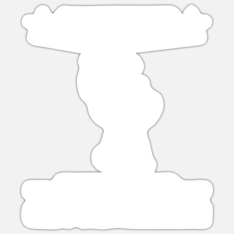 BBQ - Sticker Größe S (10 x 10 cm) - Mattweiß
