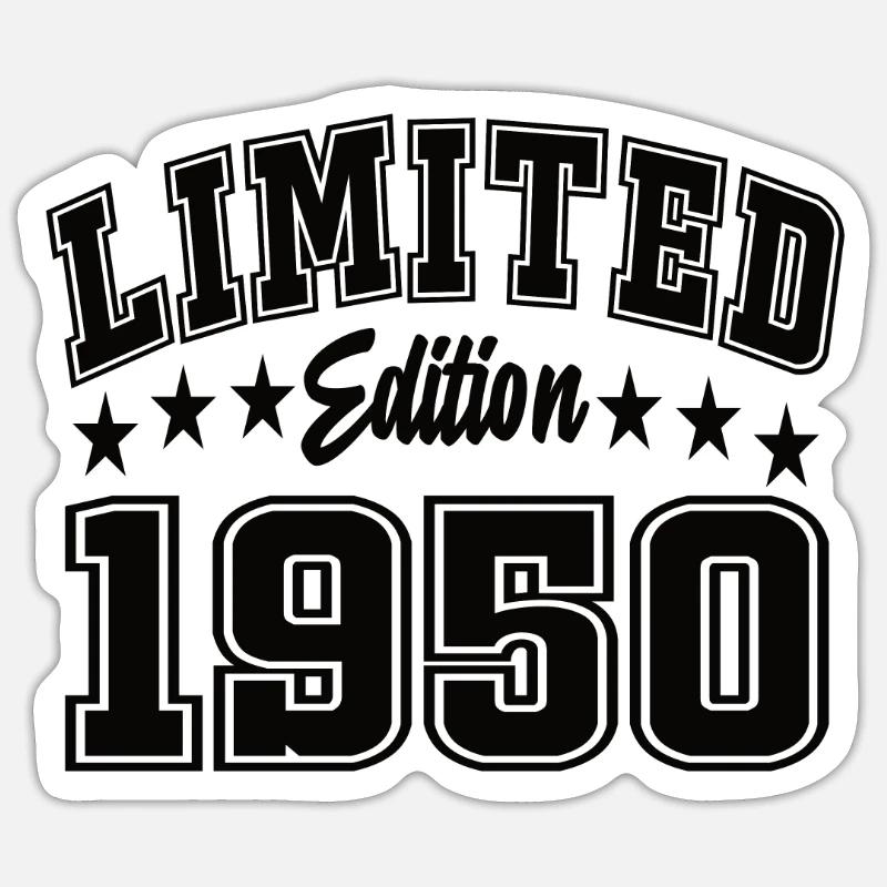 Édition limitée 1950 - Sticker taille S (10 x 10 cm) - blanc mat