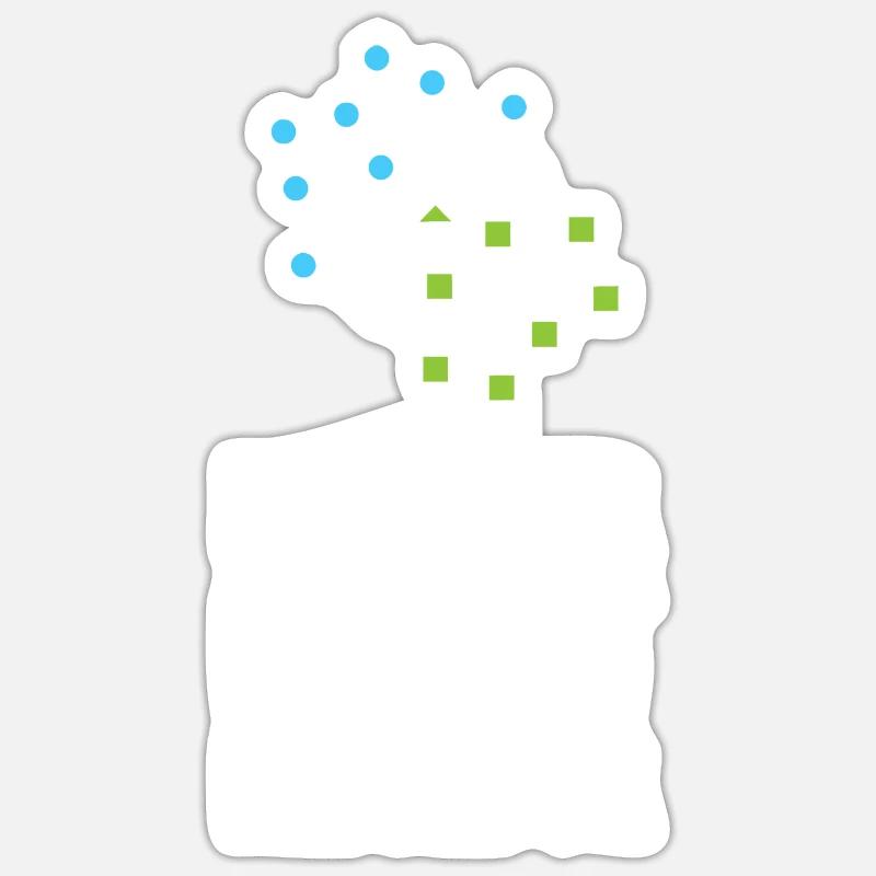 Maschinelles Lernen, Nächstester Nachbar, Algorithmus, KI-Kunst Sticker Größe S (10 x 10 cm)