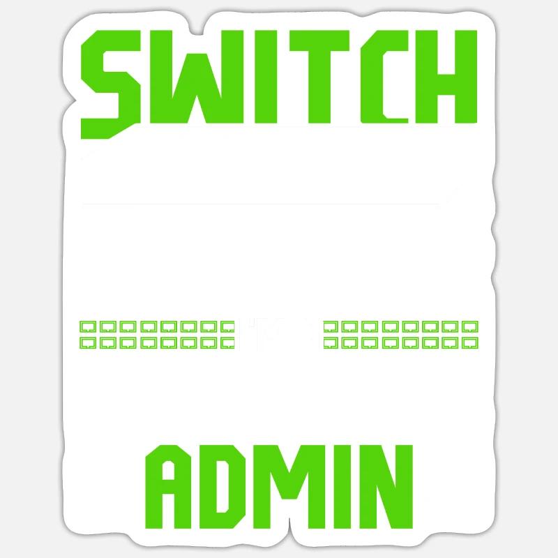 Administrateur réseau Programmeur Sticker taille S (10 x 10 cm)