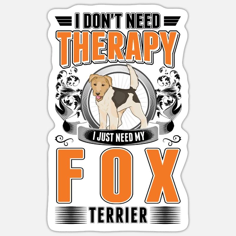 Fox Terrier Therapy - Sticker size S (10 x 10 cm) - white matte