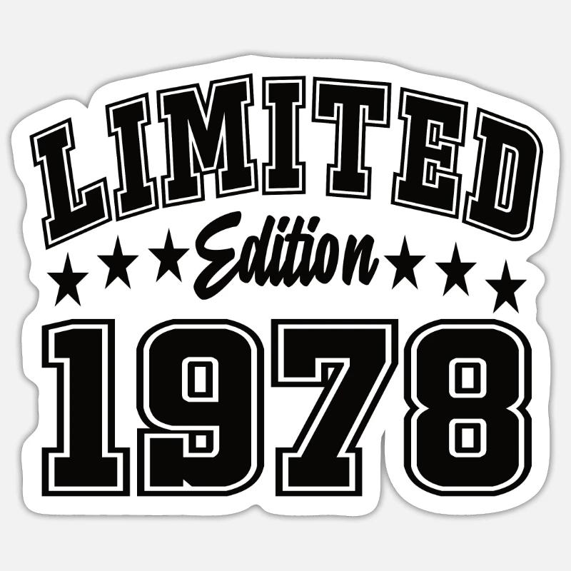 Édition limitée 1978 - Sticker taille S (10 x 10 cm) - blanc mat
