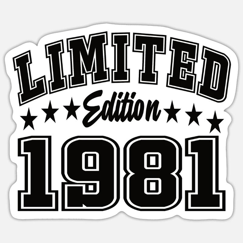 Édition limitée 1981 - Sticker taille S (10 x 10 cm) - blanc mat