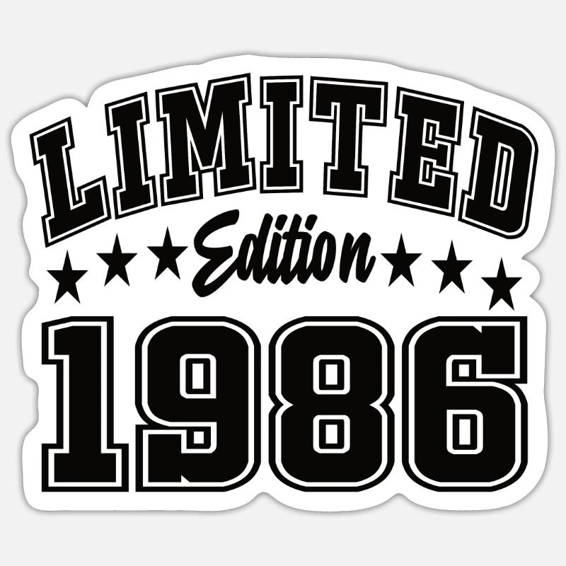 Édition limitée 1986 - Sticker taille S (10 x 10 cm) - blanc mat