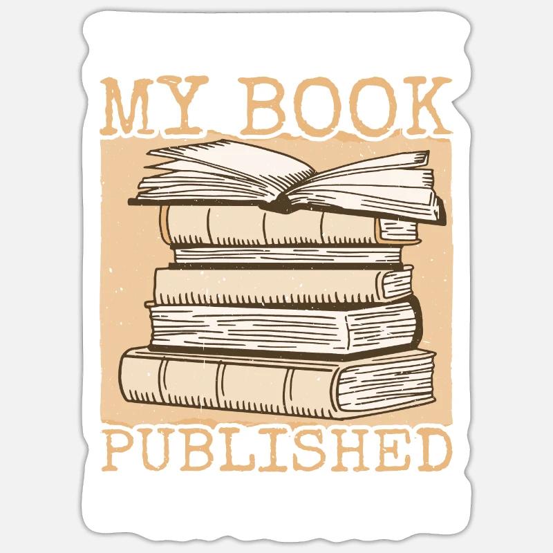 Ask Me About My Book, Published Author Sticker size S (10 x 10 cm)