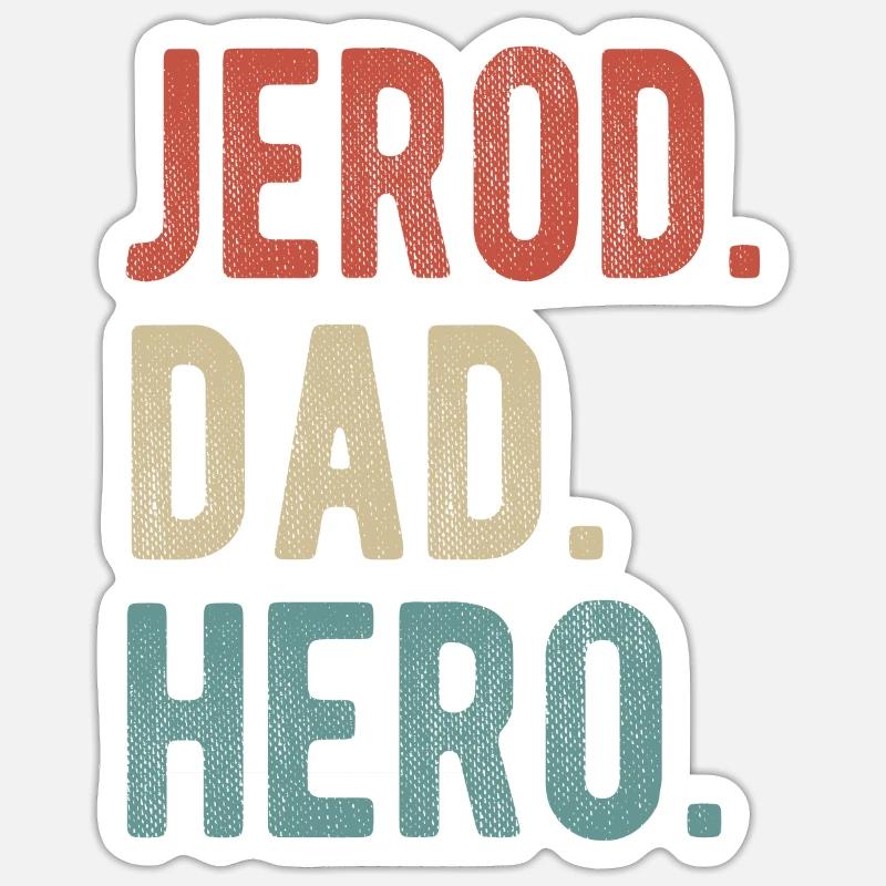 Jerod Papa Held - Sticker Größe S (10 x 10 cm) - Mattweiß