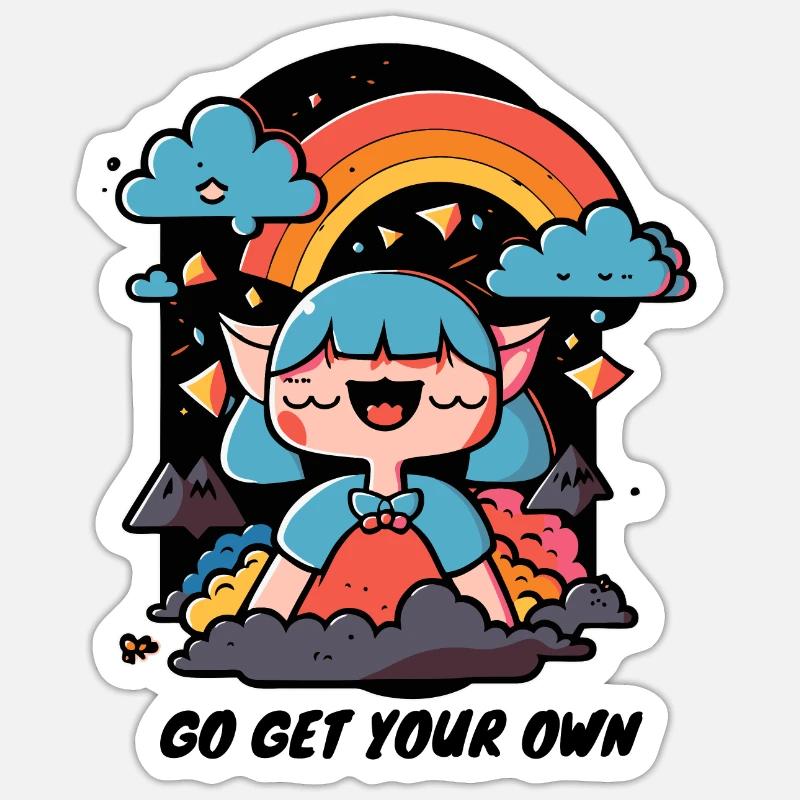 Hol dir deinen eigenen glücklichen Ort Sticker Größe S (10 x 10 cm)