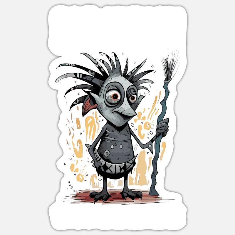 Pukwudgie Kryptide Folklore Mythen Kryptozoologe Sticker Größe S (10 x 10 cm)