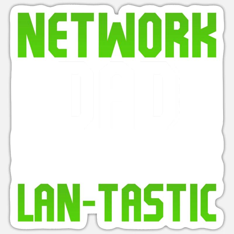 Netzwerkadministrator Network Dad - Sticker Größe S (10 x 10 cm) - Mattweiß