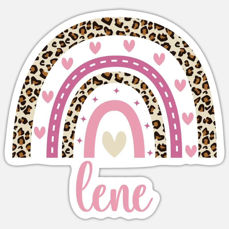 Lene Regenbogen Name Geburtstag Lene Sticker Größe S (10 x 10 cm)
