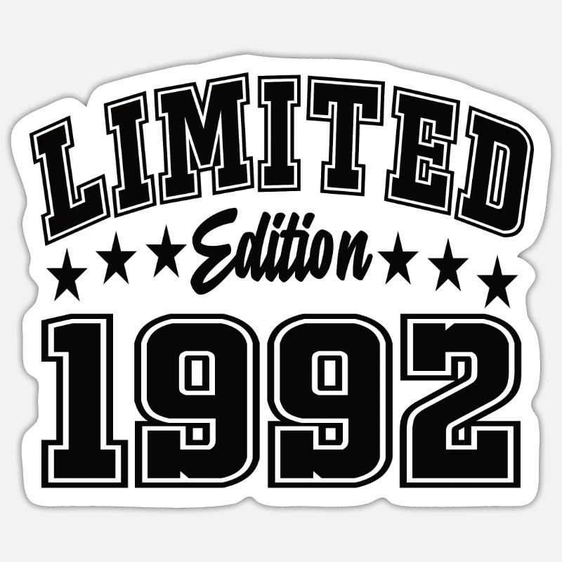 Édition limitée 1992 - Sticker taille S (10 x 10 cm) - blanc mat