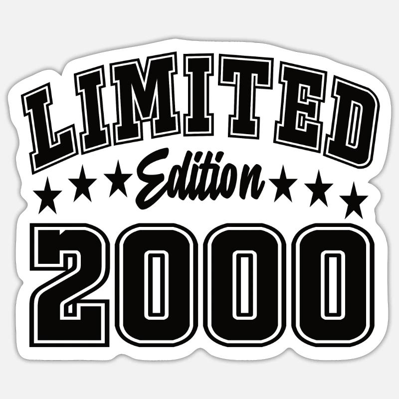 Limited Edition 2000 - Sticker Größe S (10 x 10 cm) - Mattweiß