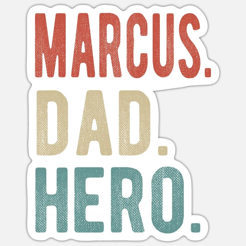 Marcus Dad Hero Sticker size S (10 x 10 cm)