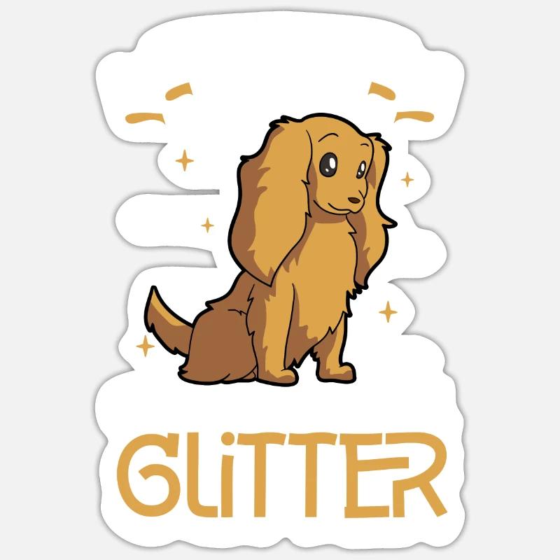 Cocker Spaniel Glitter Sticker size S (10 x 10 cm)