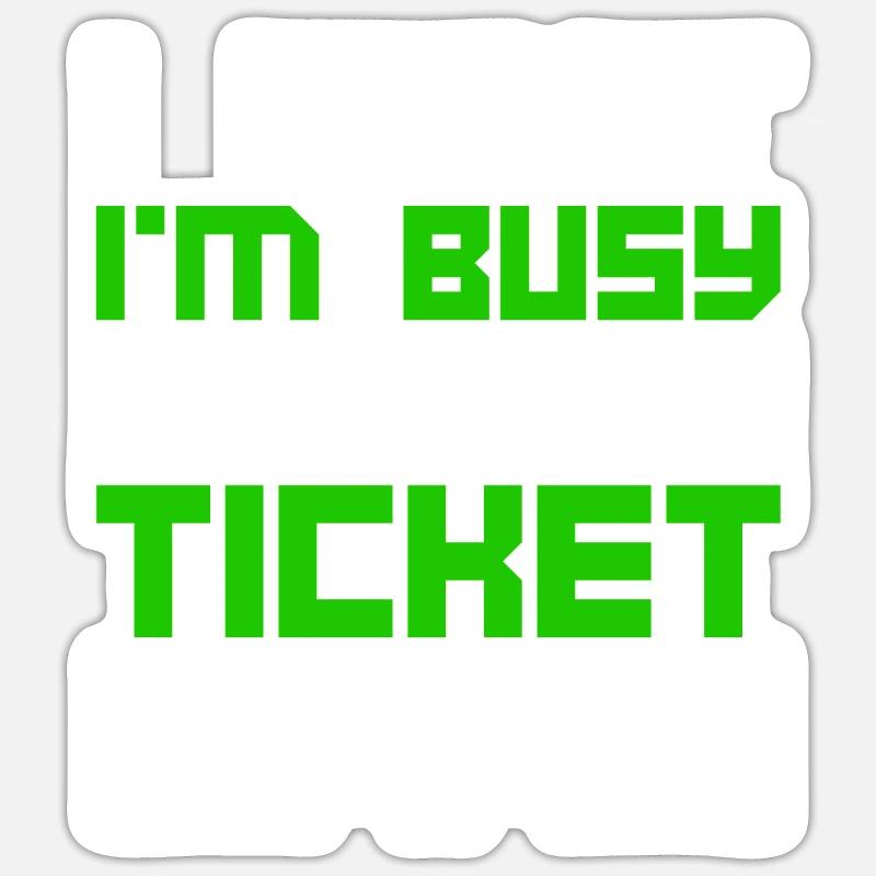 Administrateur réseau Pull A Ticket - Sticker taille S (10 x 10 cm) - blanc mat
