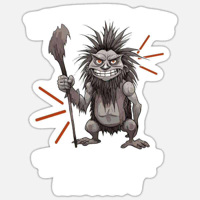 Pukwudgie Kryptide Folklore Mythen Kryptozoologe Sticker Größe S (10 x 10 cm)