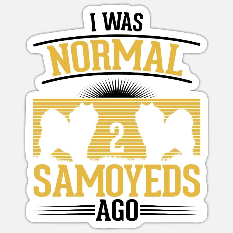 Samoyed Sled Dog Samoyed - Sticker size S (10 x 10 cm) - white matte