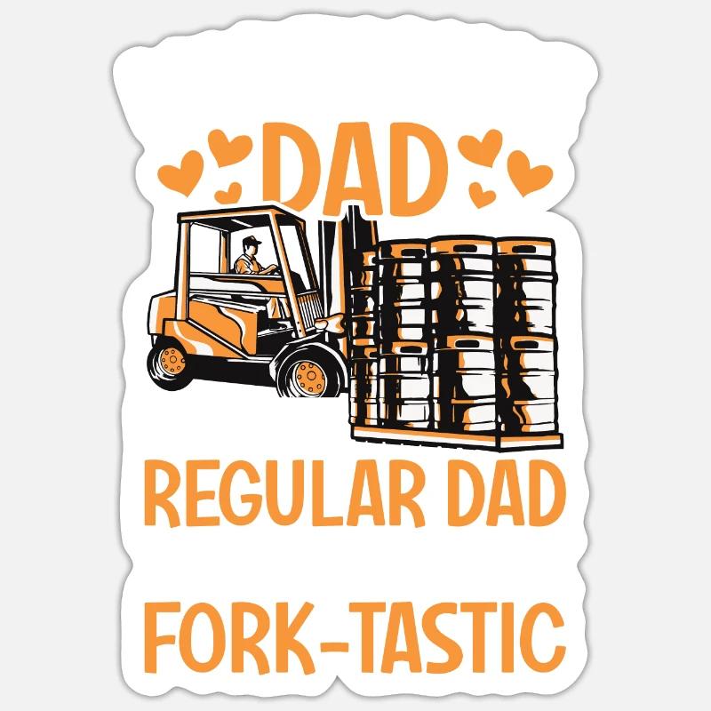 Gabelstaplerfahrer Sticker Größe S (10 x 10 cm)