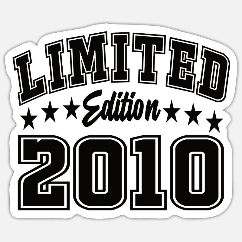 Limited Edition 2010 - Sticker Größe S (10 x 10 cm) - Mattweiß