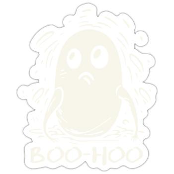 The Disappointed, Sad-Funny Little Ghost - Sticker size S (10 x 10 cm) - white matte - Front