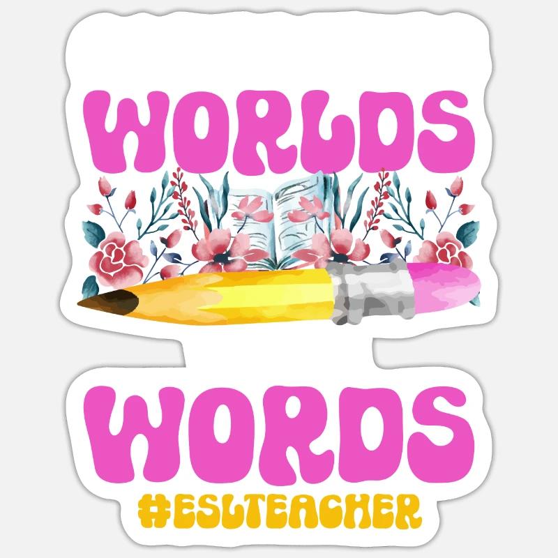 Professeur d’anglais langue seconde langue étrangère Sticker taille S (10 x 10 cm)