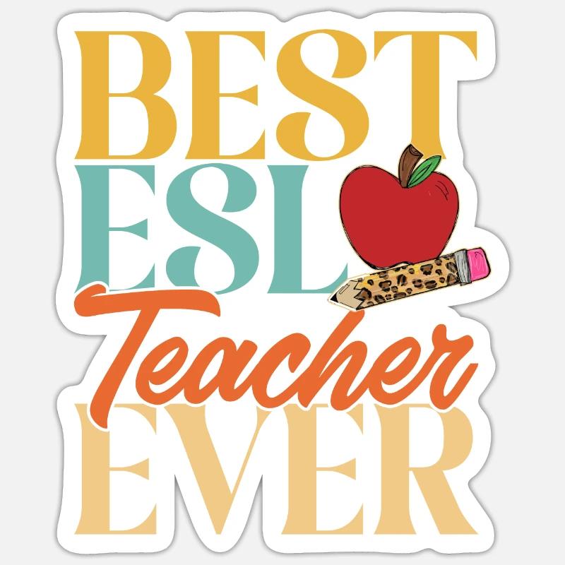 Teacher English Second Language Foreign Language Sticker size S (10 x 10 cm)