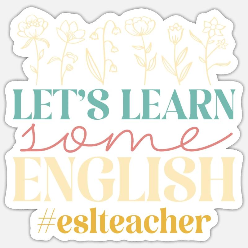 Professeur d’anglais langue seconde langue étrangère Sticker taille S (10 x 10 cm)