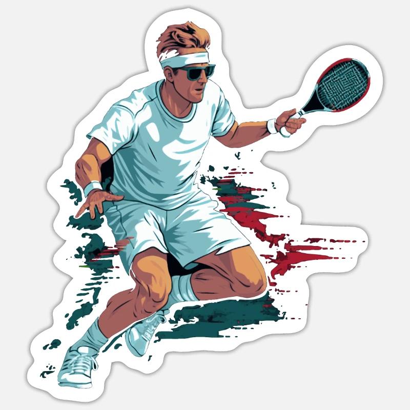 Tennis - Sticker size S (10 x 10 cm) - white matte