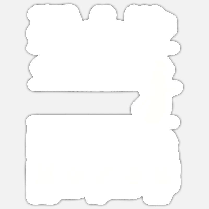 Samurai Leaflet - Sticker size S (10 x 10 cm) - white matte