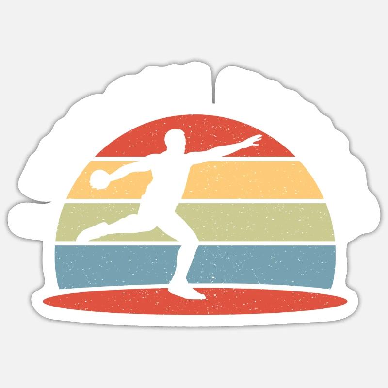 Diskuswerfen Diskuswerfer Geschenk Sticker Größe S (10 x 10 cm)