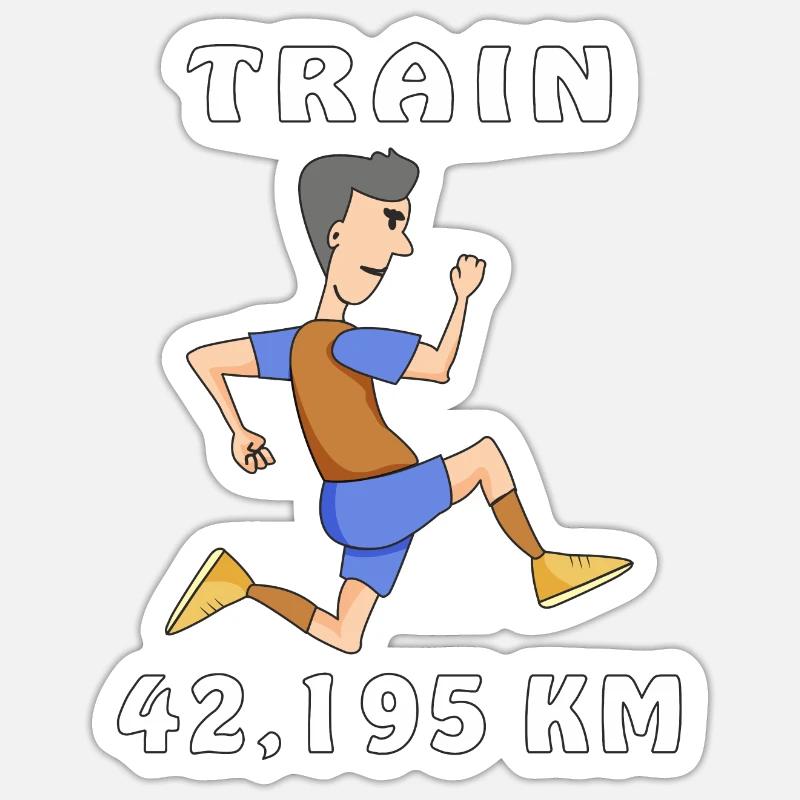 Faire du jogging - Sticker taille S (10 x 10 cm) - blanc mat