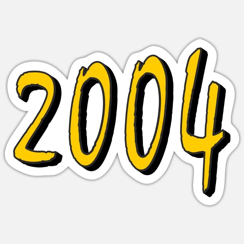 ANNÉE D’ANNIVERSAIRE 2004 - Sticker taille S (10 x 10 cm) - blanc mat