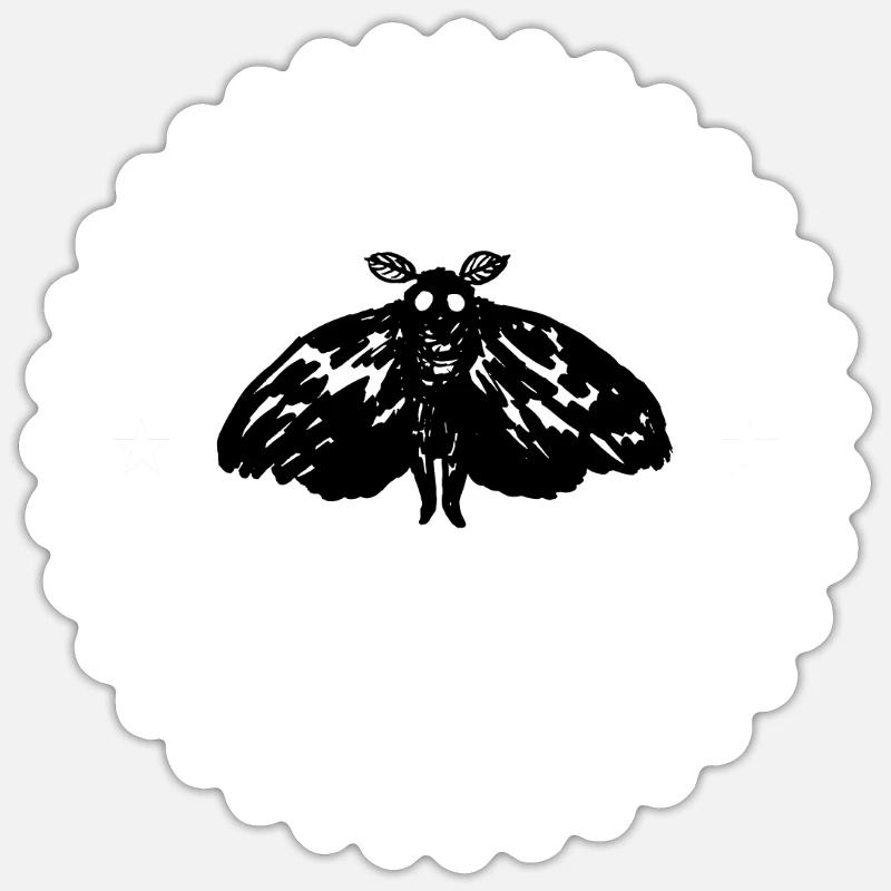 Cryptozoologie cryptide - Sticker taille S (10 x 10 cm) - blanc mat