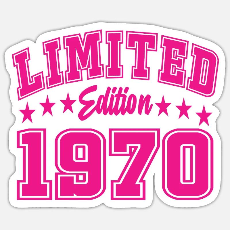 Édition limitée 1970 - Sticker taille S (10 x 10 cm) - blanc mat