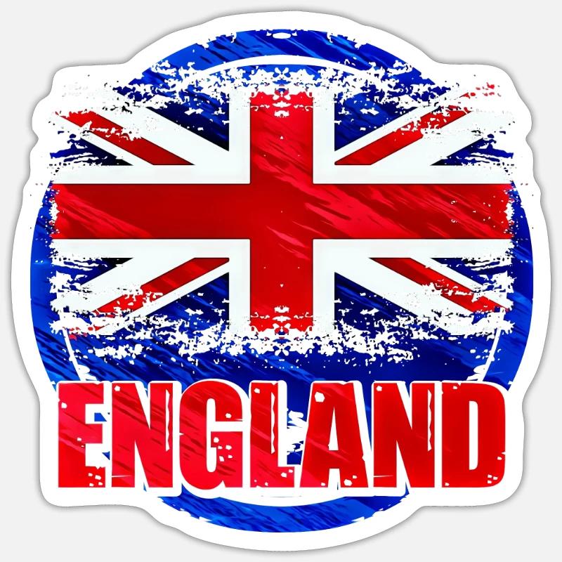 England - Sticker size S (10 x 10 cm) - white matte