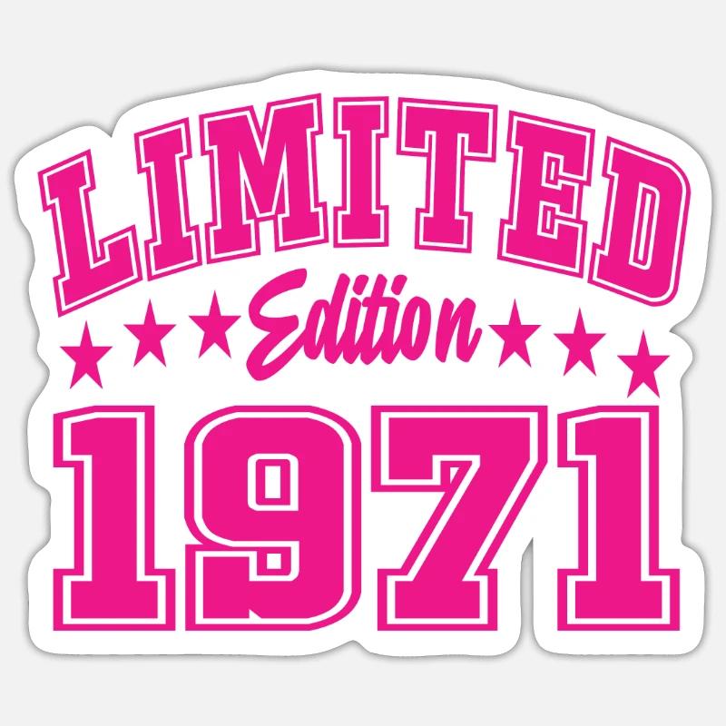 Édition limitée 1971 - Sticker taille S (10 x 10 cm) - blanc mat