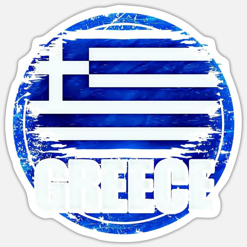 Grecia - Sticker formato S (10 x 10 cm) - bianco opaco