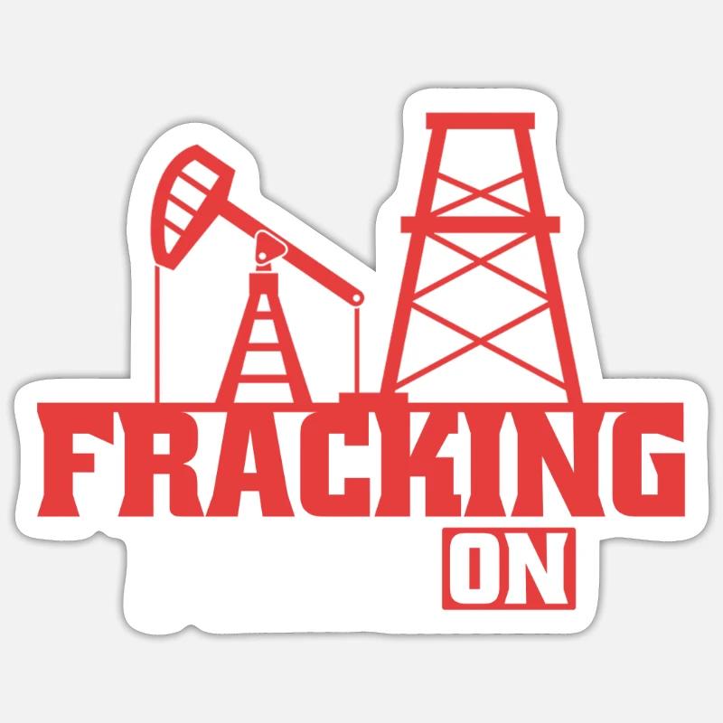 Ölfeld Bohrinsel Fracking Sticker Größe S (10 x 10 cm)