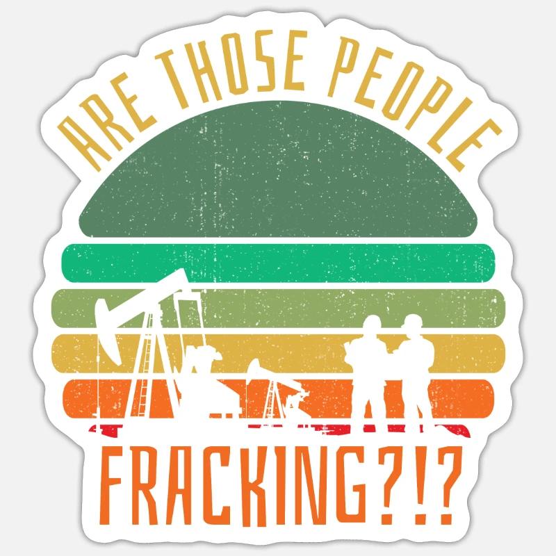 Ölfeld Bohrinsel Fracking Sticker Größe S (10 x 10 cm)